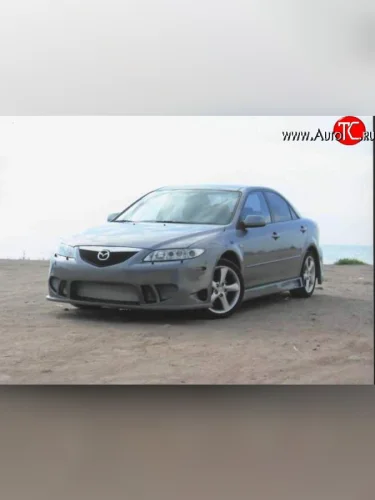 Передний бампер на Mazda 6 GG седан дорестайлинг (2002-2005)