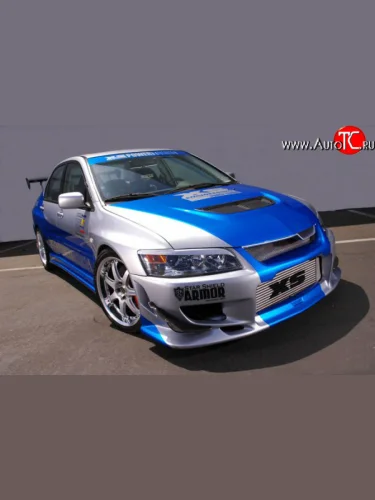 Передний бампер XS Mitsubishi Lancer Evolution 8 CT9A седан (2003-2005)