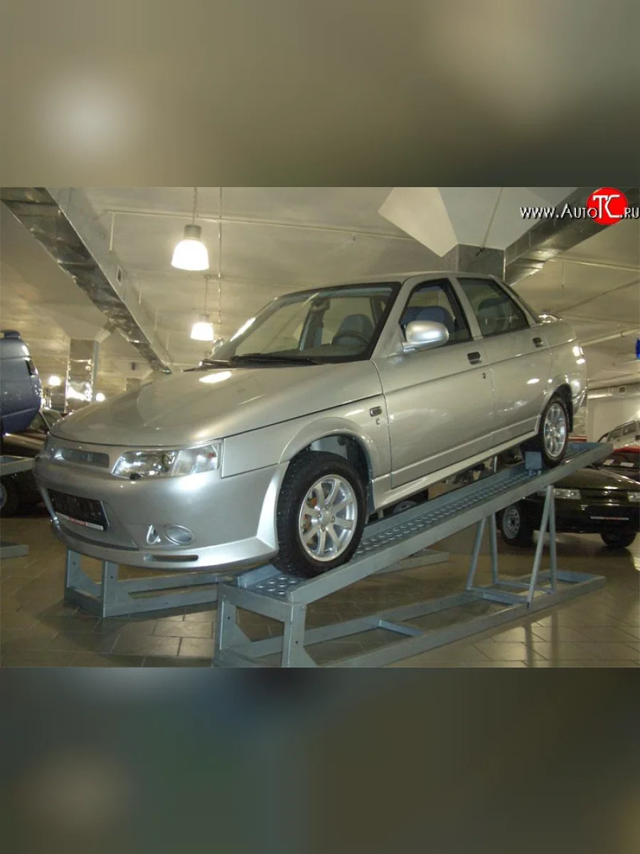 Пороги накладки СТ-4 Лада ВАЗ 2110 седан (1995-2007) (Неокрашенные)  в Перми Пермском крае