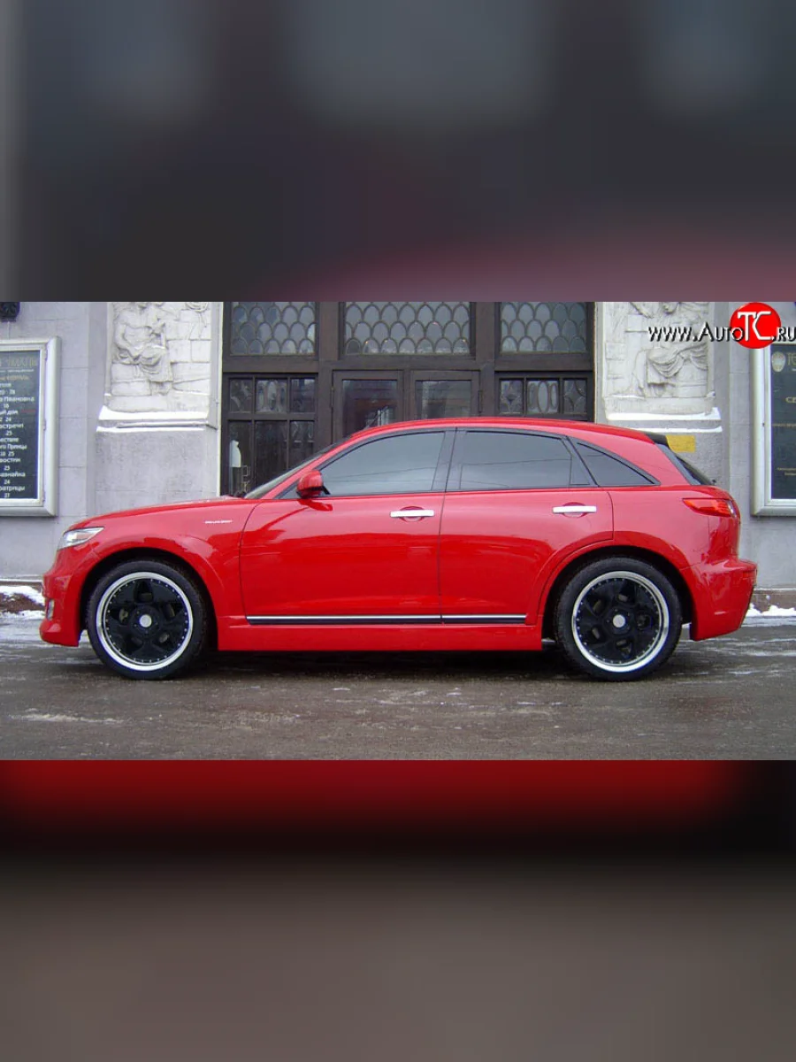 Пороги накладки AERO INFINITI FX35 S50 дорестайлинг (2002-2005) (Неокрашенные)  в Керчи Республика Крым