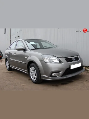 Накладка переднего бампера GT Dynamics KIA Rio  2 JB (2009-2011) рестайлинг седан, рестайлинг, хэтчбэк 5 дв.