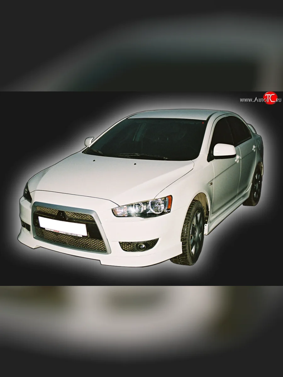 Пороги накладки GT Dynamics Mitsubishi Lancer 10 CY седан дорестайлинг (2007-2010) (Неокрашенные)  с доставкой в г. Пермь