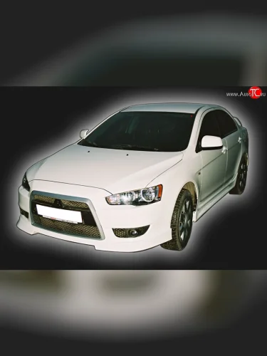Накладка переднего бампера GT Dynamics Mitsubishi Lancer 10 CY седан дорестайлинг (2007-2010)
