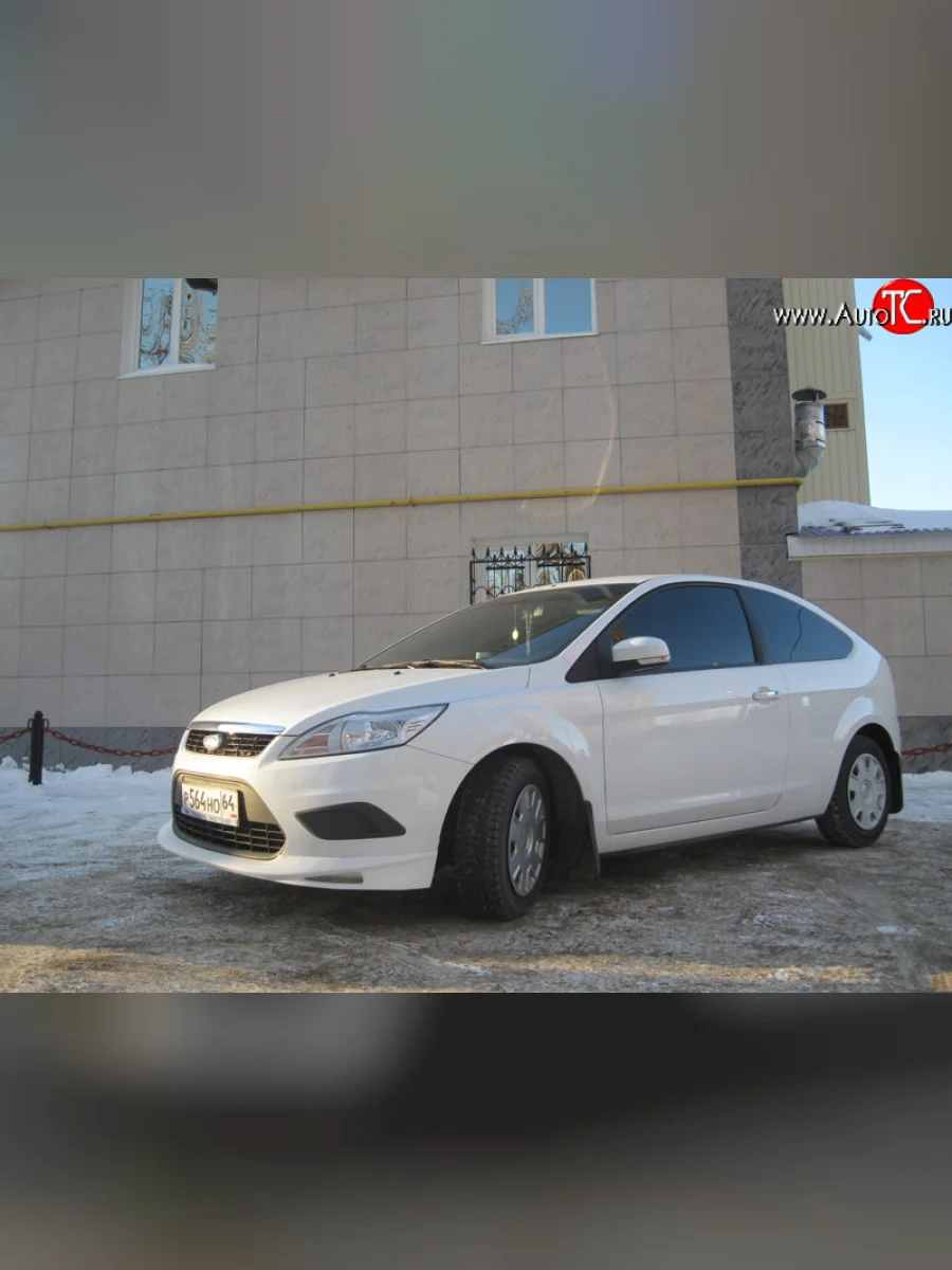 Спортивная юбка переднего бампера AutoTC RS Ford Focus 2 седан рестайлинг (2007-2011) (Неокрашенная)  с доставкой в г. Пермь
