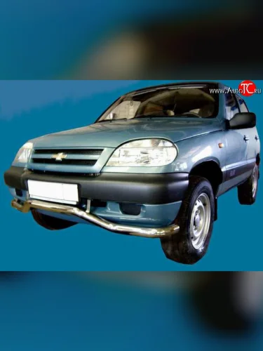 Защита переднего бампера Сталь-мастер из изогнутой трубы диаметром 60 мм Лада ВАЗ 2123 (Нива Шевроле) дорестайлинг (2002-2008)