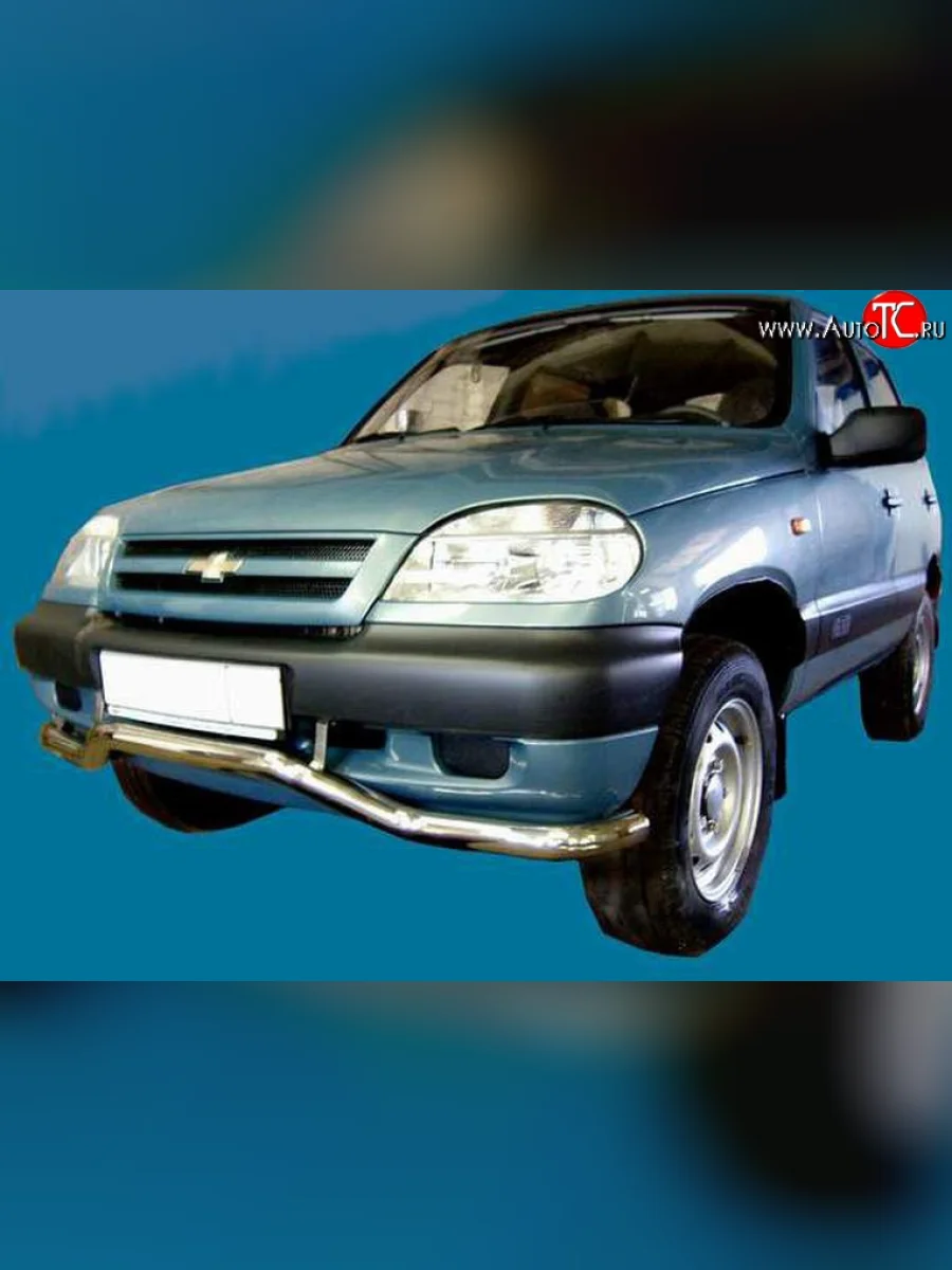 Защита переднего бампера Сталь-мастер из изогнутой трубы диаметром 60 мм Лада ВАЗ 2123 (Нива Шевроле) дорестайлинг (2002-2008)  с доставкой в г. Керчь