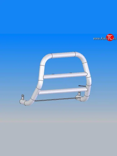 Усиленная защита переднего бампера Сталь-мастер Лада ВАЗ 2123 (Нива Шевроле) дорестайлинг (2002-2008)