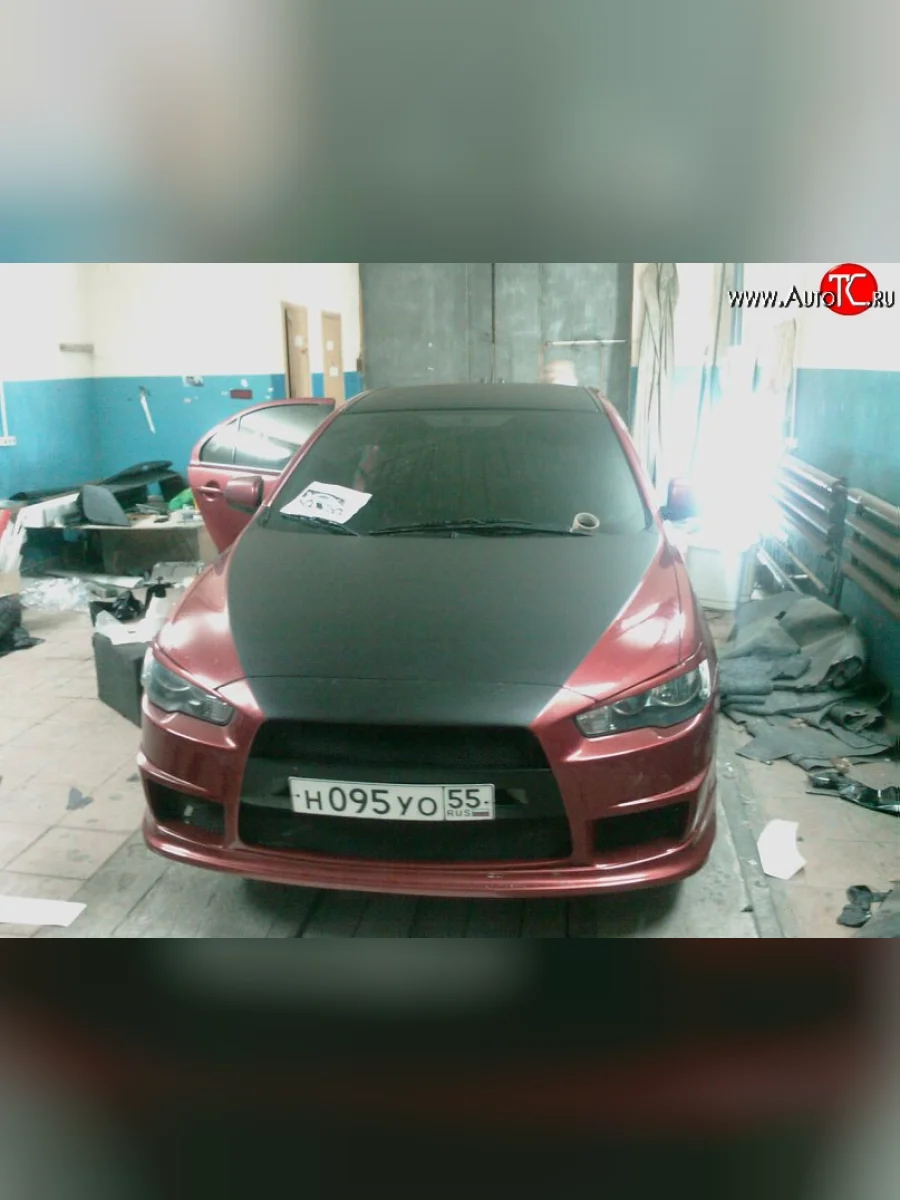 Передний бампер Sport Mitsubishi Lancer 10 CY хэтчбэк дорестайлинг (2007-2010) (Неокрашенный)  в Керчи Республика Крым