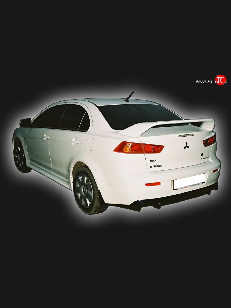 Накладка заднего бампера GT Dynamics Mitsubishi Lancer 10 CY седан рестайлинг (2011-2017) (Неокрашенная)  в Керчи Республика Крым