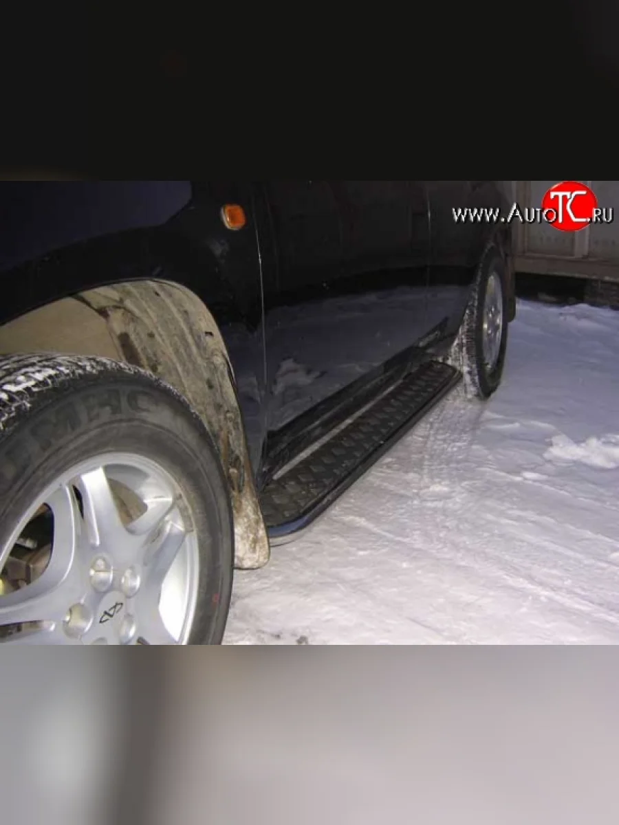Широкая защита порогов Slitkoff Chery Tiggo T11 дорестайлинг (2005-2013) (Нержавейка, Полированная)  в Самаре Самарской области