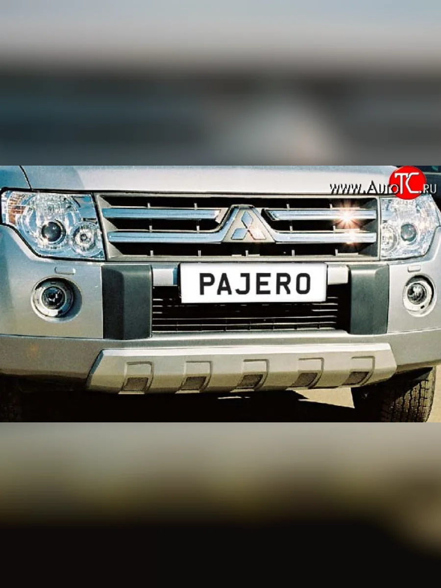 Накладка переднего бампера GT Dynamics Mitsubishi Pajero 4 V90 дорестайлинг (2006-2011) (Дорестайлинг, Неокрашенная)  в Керчи Республика Крым