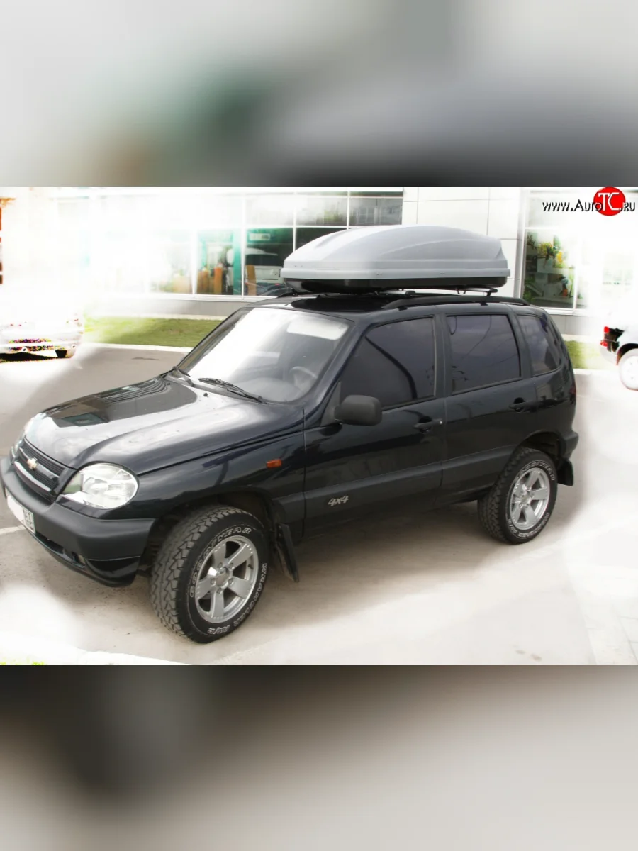 Рейлинги Лидер-премиум на автомобиль Chevrolet Niva 2123 рестайлинг (2009-2020) (Цвет: чёрный)  в Воронеже Воронежской области