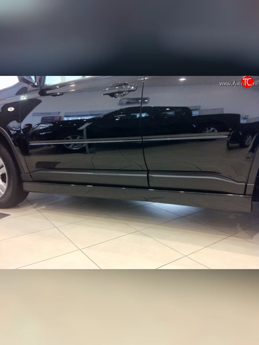 Комплект порогов Impul Nissan X-trail 2 T31 дорестайлинг (2007-2011) (Неокрашенные)  в Самаре Самарской области