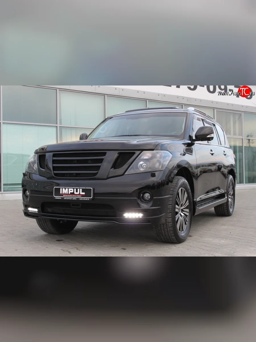 Решётка радиатора Impul Nissan Patrol 6 Y62 дорестайлинг (2010-2014) (Неокрашенная)  в Воронеже Воронежской области