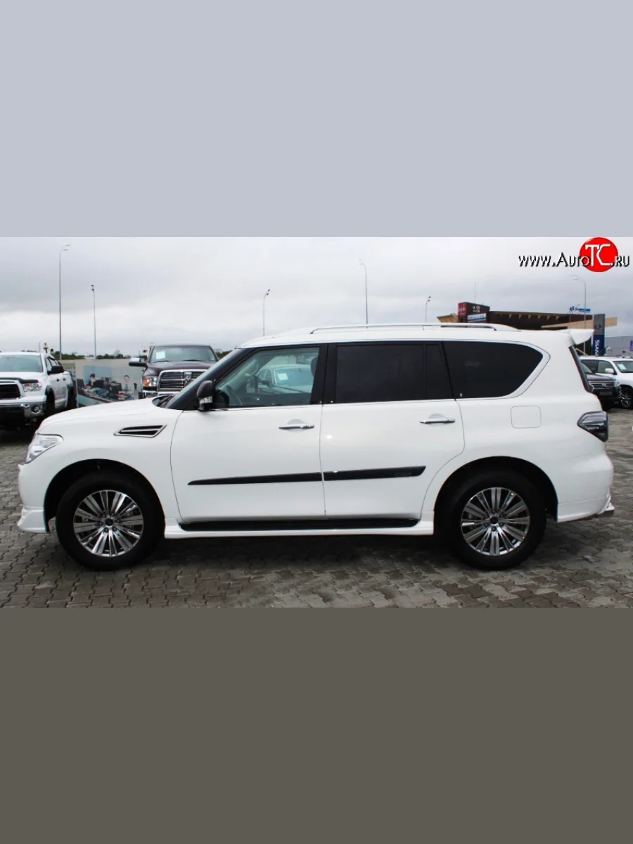 Молдинги (накладки на двери) Impul v2 Nissan Patrol 6 Y62 дорестайлинг (2010-2014) (Неокрашенные)  в Воронеже Воронежской области