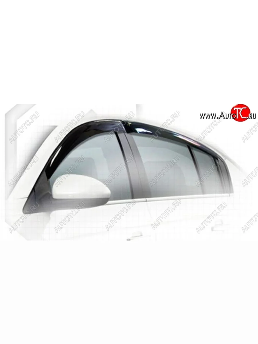 Дефлектора окон CA-Plastiс Chevrolet Cruze J305 хэтчбек дорестайлинг (2009-2012) (Classic полупрозрачный, Без хром.молдинга)  в Керчи Республика Крым