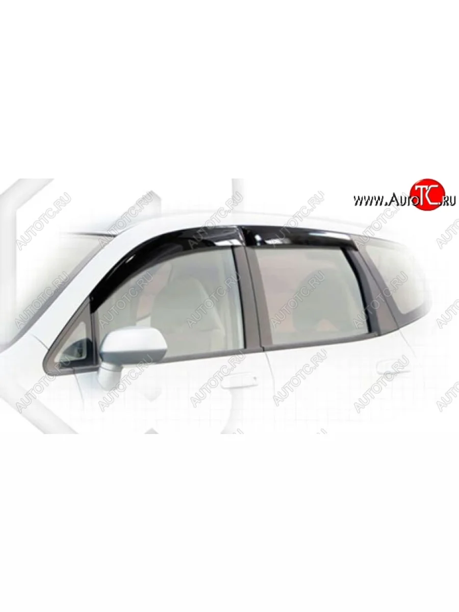 Дефлектора окон GD1-GD4 CA-Plastiс  Honda Fit (2001-2007) 1 (Classic полупрозрачный, Без хром.молдинга)  в Керчи Республика Крым