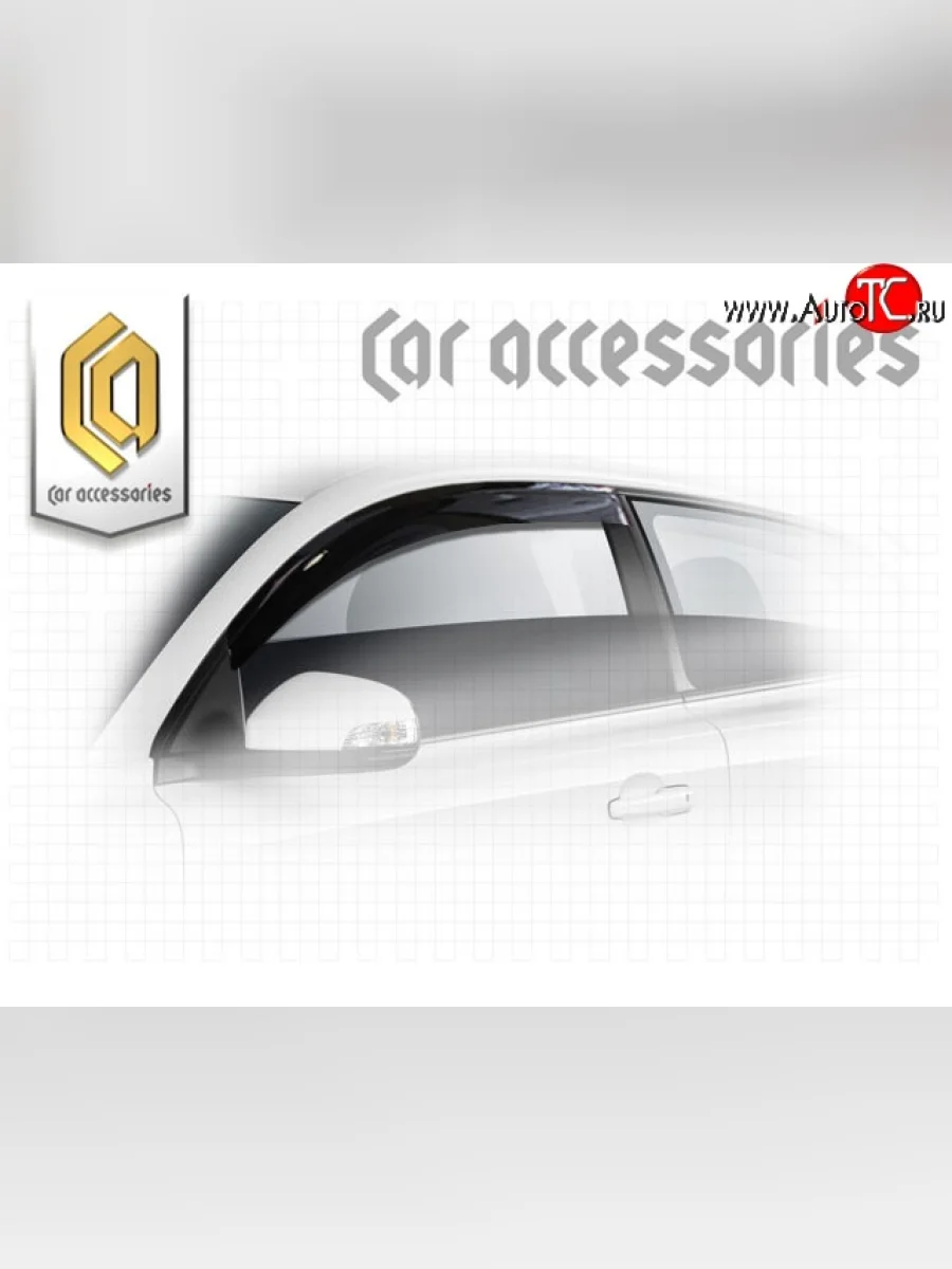 Комплект дефлекторов окон CA Plastic  Volvo C30 (2006-2009) хэтчбэк 3 дв. (Classic полупрозрачный, Без хром.молдинга)  в Керчи Республика Крым