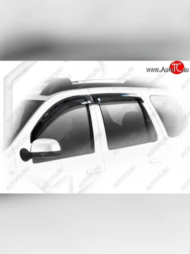 Дефлектора окон CA-Plastiс (Classic полупрозрачный) Renault Duster HS дорестайлинг (2010-2015)