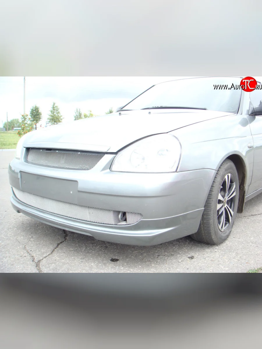 Накладка переднего бампера LS Лада ВАЗ Приора 2170 седан дорестайлинг (2007-2014) (Неокрашенная)  с доставкой в г. Керчь