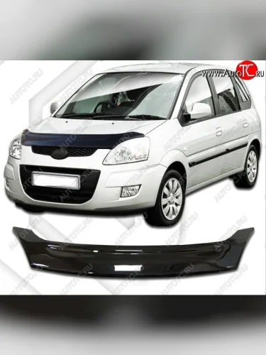 Дефлектор капота CA-Plastic (Classic черный) Hyundai Matrix 1 FC 2-ой рестайлинг (2008-2010)