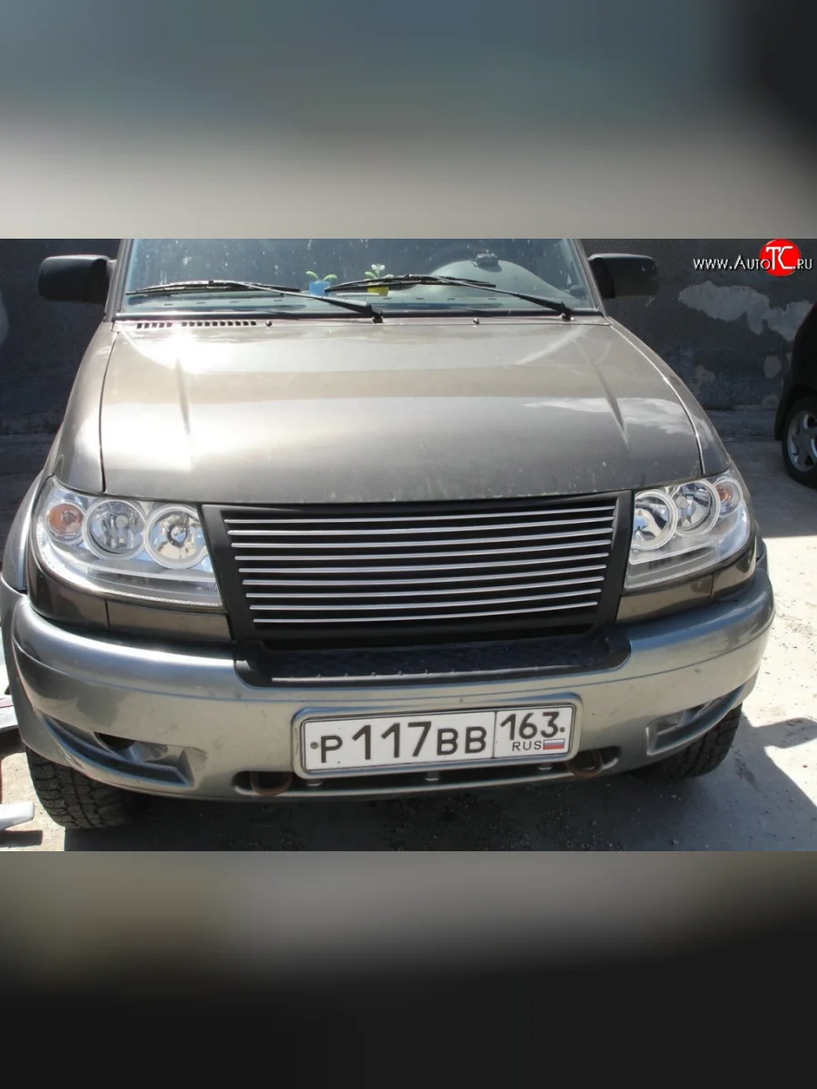 Решётка радиатора Премиум Уаз Патриот 3163 5 дв. дорестайлинг (2005-2013) (Неокрашенная)  в Самаре Самарской области