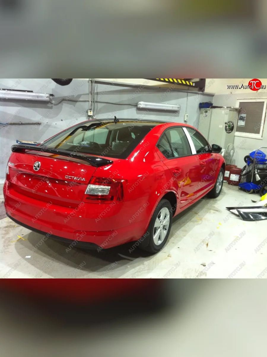 Спойлер LitCompany Skoda Octavia A7 дорестайлинг лифтбэк (2012-2017) (Неокрашенный)  в Перми Пермском крае