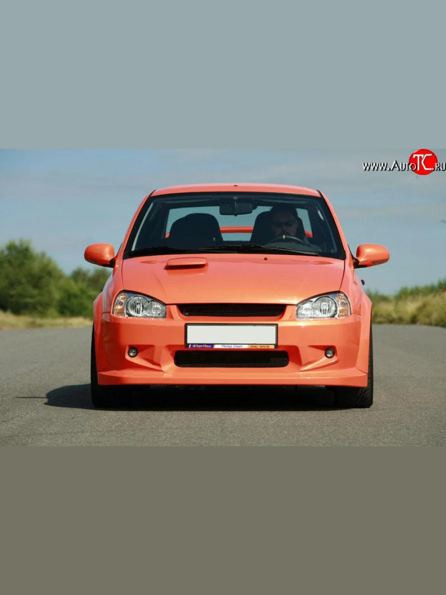 Передний бампер TMS-GTI Лада ВАЗ Калина 1119 хэтчбек (2004-2013) (Неокрашенный)  в Перми Пермском крае