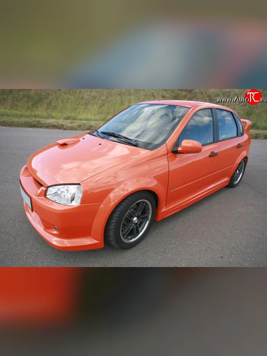 Передние крылья с широкими дутыми арками TMS-GTI Лада ВАЗ Калина Спорт 1119 (2008-2014) (Неокрашенные)  в Керчи Республика Крым