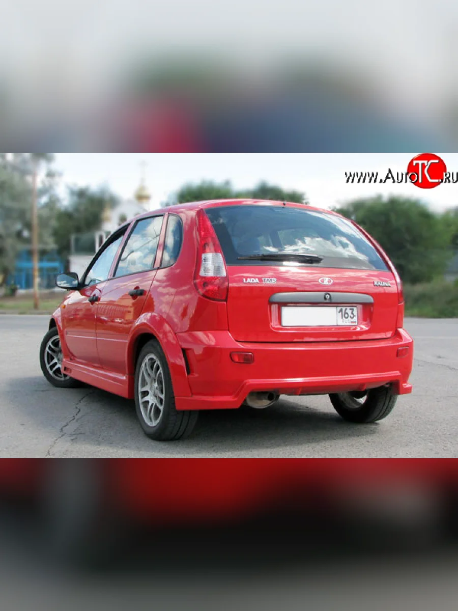 Задний бампер TMS-GTI Лада ВАЗ Калина 1119 хэтчбек (2004-2013) (Неокрашенный)  в Керчи Республика Крым