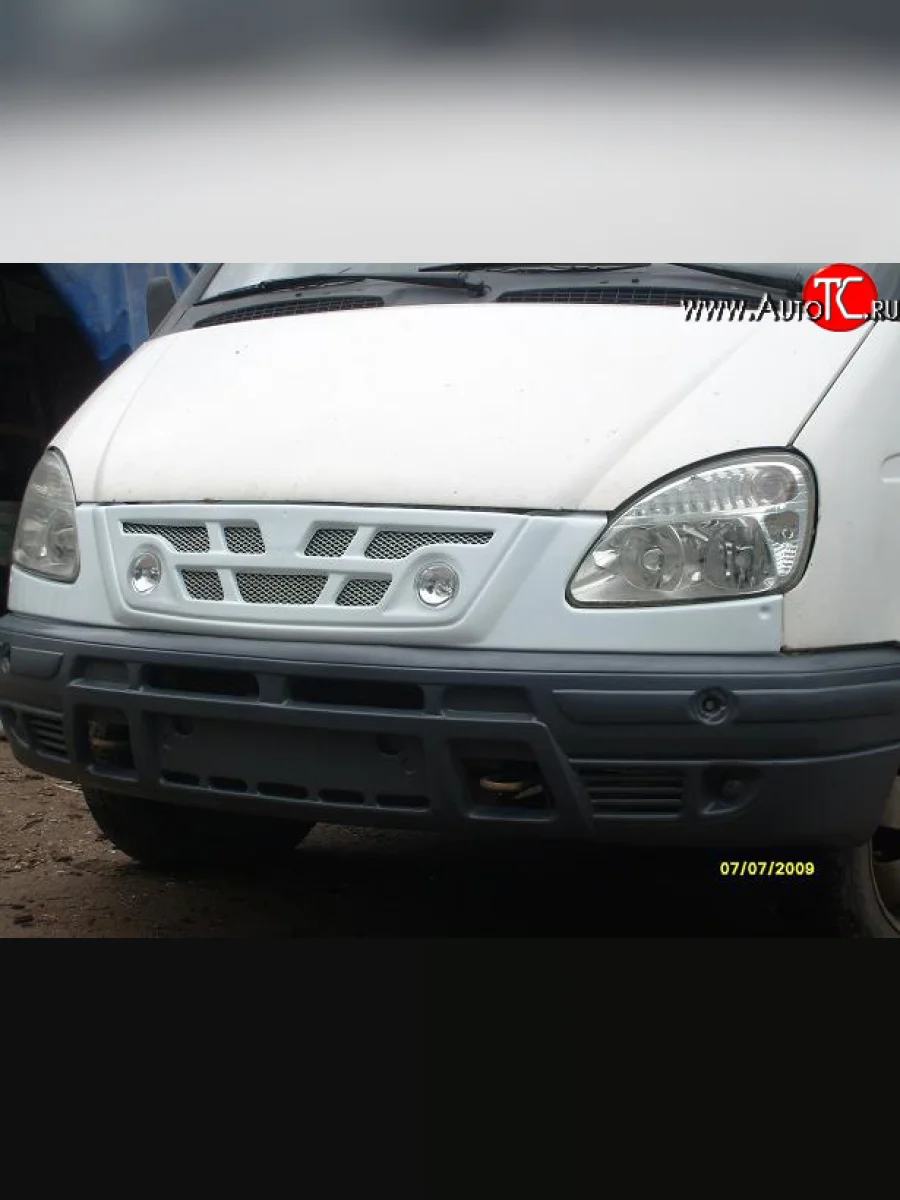 Решётка радиатора Форсаж V4 ГАЗ Соболь 2217 Бизнес автобус 2-ой рестайлинг автобус (2010-2025) (Неокрашенная)  в Перми Пермском крае