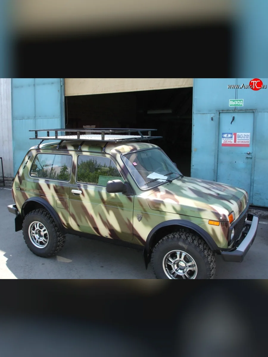 Экспедиционный багажник Бронто Лада ВАЗ Нива 4х4 2121 3 дв. дорестайлинг (1977-2019) (Дно: сетка)  в Керчи Республика Крым