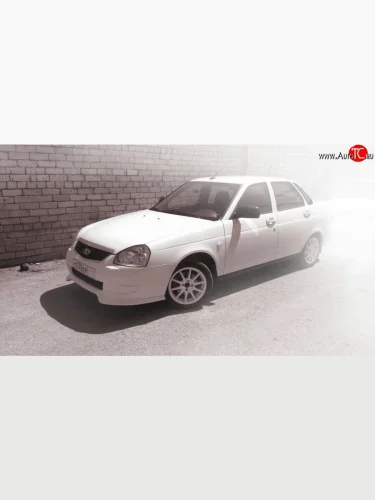 Накладка на передний бампер рестайлинг Спорт Классик Лада ВАЗ Приора ( 2170,  2171,  2172,  21728) (2007-2018) седан дорестайлинг, универсал дорестайлинг , хэтчбек дорестайлинг, купе дорестайлинг, купе рестайлинг, седан рестайлинг, универсал рестайлинг, хэтчбек рестайлин