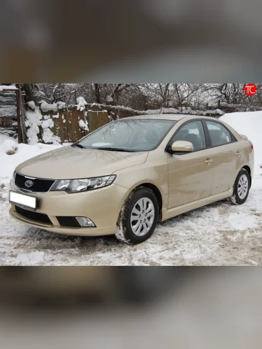 Накладка на передний бампер GT Dynamics KIA Cerato 2 TD седан (2008-2013)