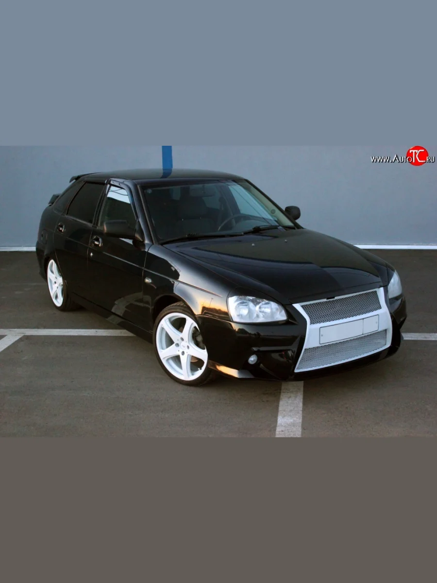 Передний бампер Лекс  Лада ВАЗ Приора (2007-2018) 2170, 2171, 2172, 21728 (Неокрашенный)  с доставкой в г. Керчь