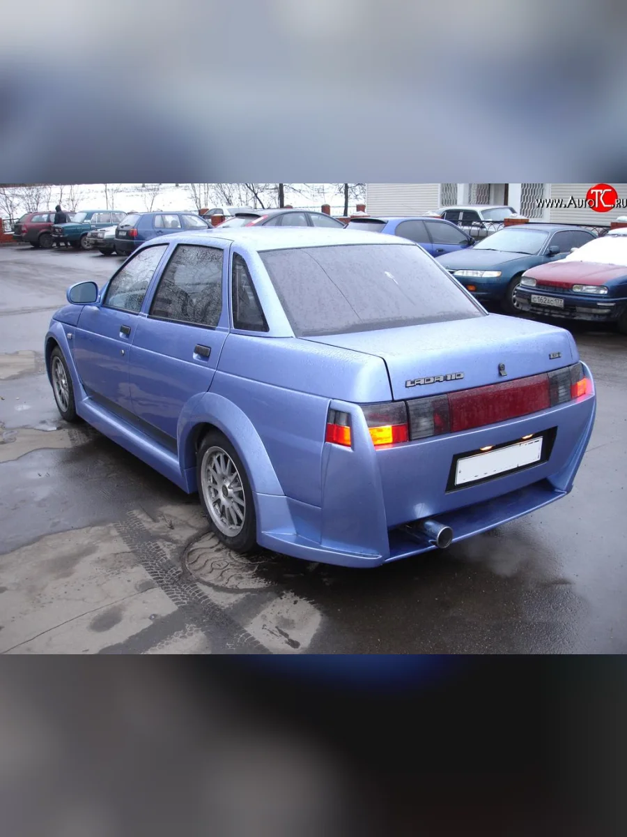 Задний бампер Я - Робот Лада ВАЗ 2110 седан (1995-2007) (С расширителями арок, Неокрашенный)  с доставкой в г. Керчь