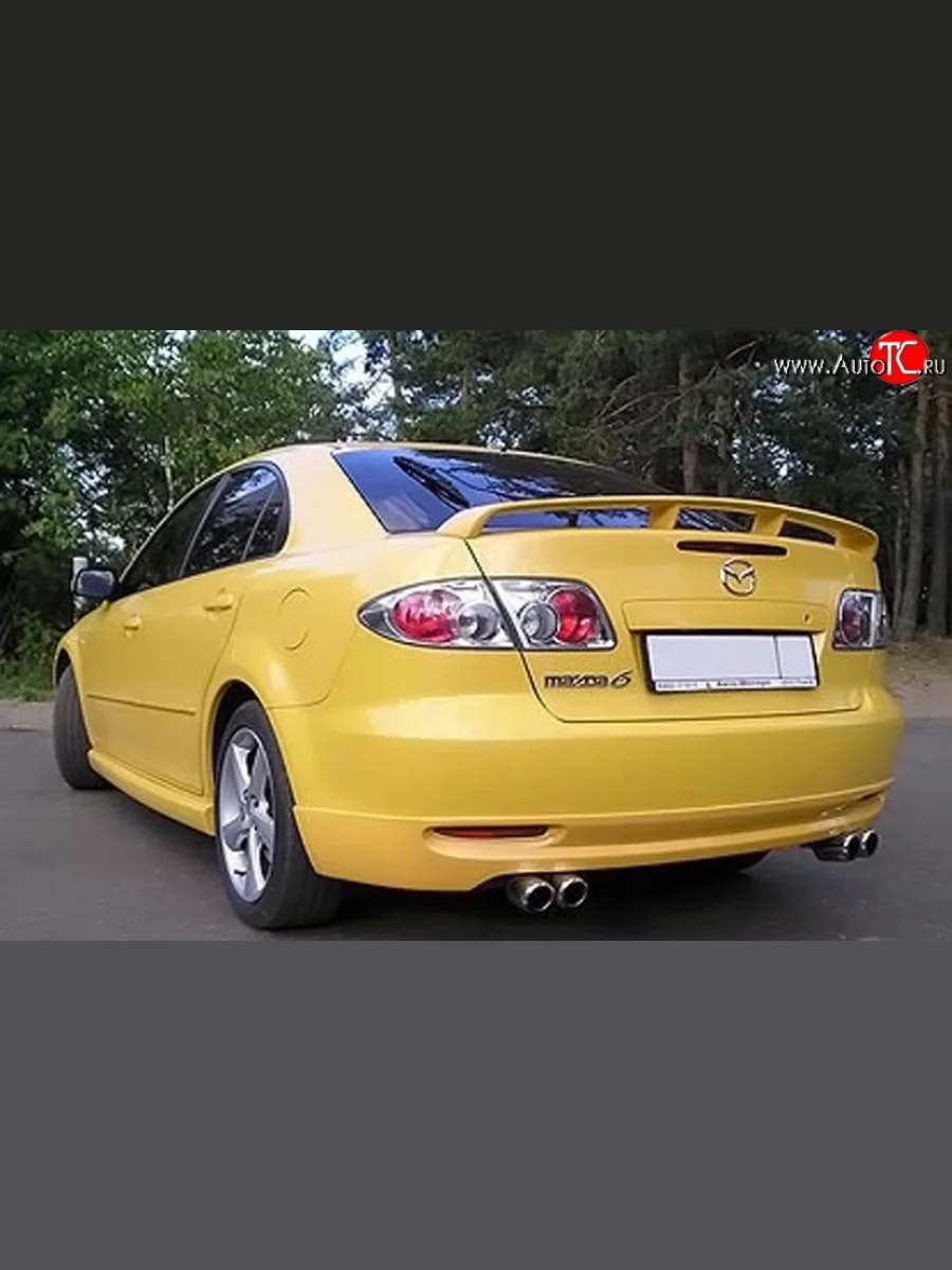 Накладка заднего бампера AERO Mazda 6 GG седан дорестайлинг (2002-2005) (Неокрашенная)  в Перми Пермском крае