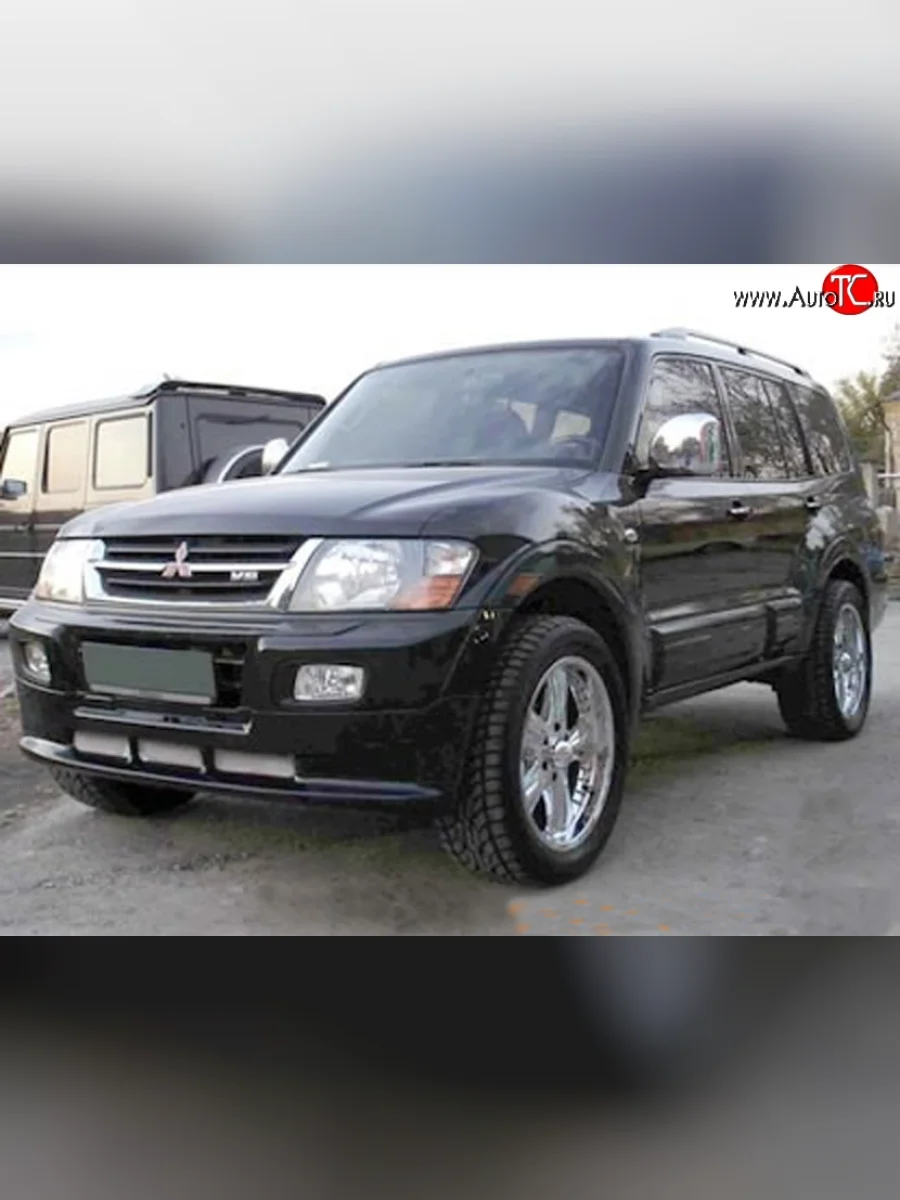 Накладка переднего бампера Rally Mitsubishi Pajero 3 V70 дорестайлинг (1999-2003) (Неокрашенная)  в Керчи Республика Крым