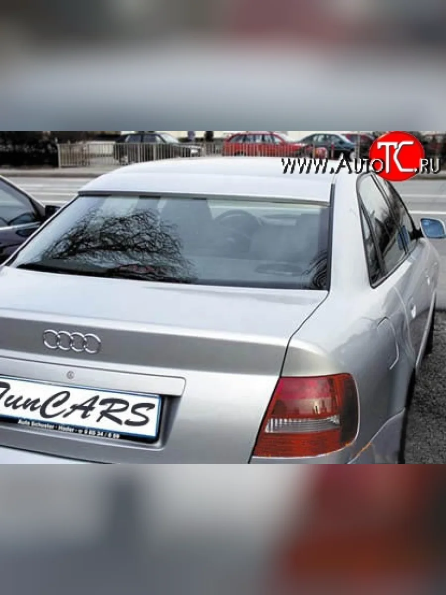 Козырёк RS на заднее лобовое стекло автомобиля Audi A4 B5 8D2 седан 1-ый рестайлинг (1996-1998) (Неокрашенный)  в Самаре Самарской области