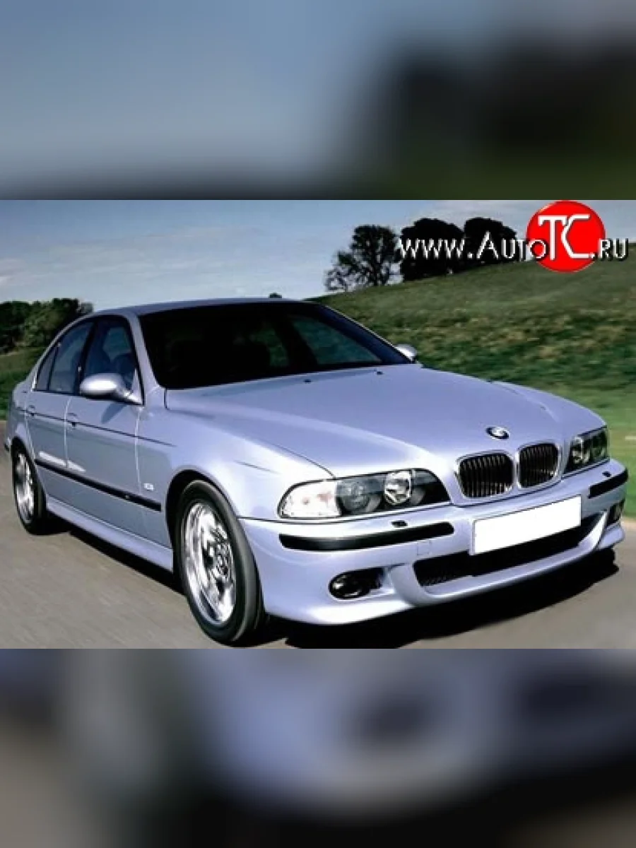 Передний бампер M-Technic BMW 5 серия E39 седан рестайлинг (2000-2003) (Без сетки, Неокрашенный)  в Самаре Самарской области
