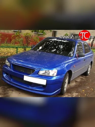 Передний бампер ATH New Hyundai Accent 2 LC седан дорестайлинг (ТагАЗ) (1999-2012)