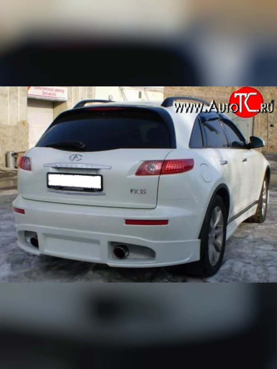 Накладка заднего бампера FX-Design INFINITI FX35 S50 дорестайлинг (2002-2005) (Неокрашенная)  в Керчи Республика Крым