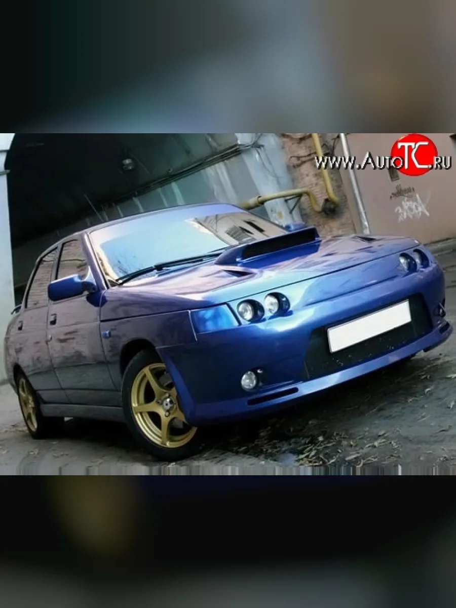 Маска под модульную оптику LukOil X4 на 4 фары Лада ВАЗ 2110 седан (1995-2007)  с доставкой в г. Керчь