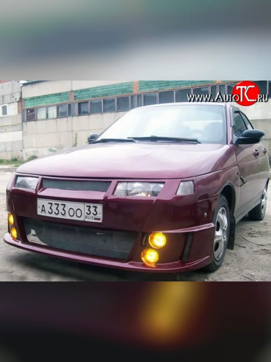 Передний бампер X1 Lite Лада ВАЗ 2110 седан (1995-2007) (Неокрашенный)  в Самаре Самарской области