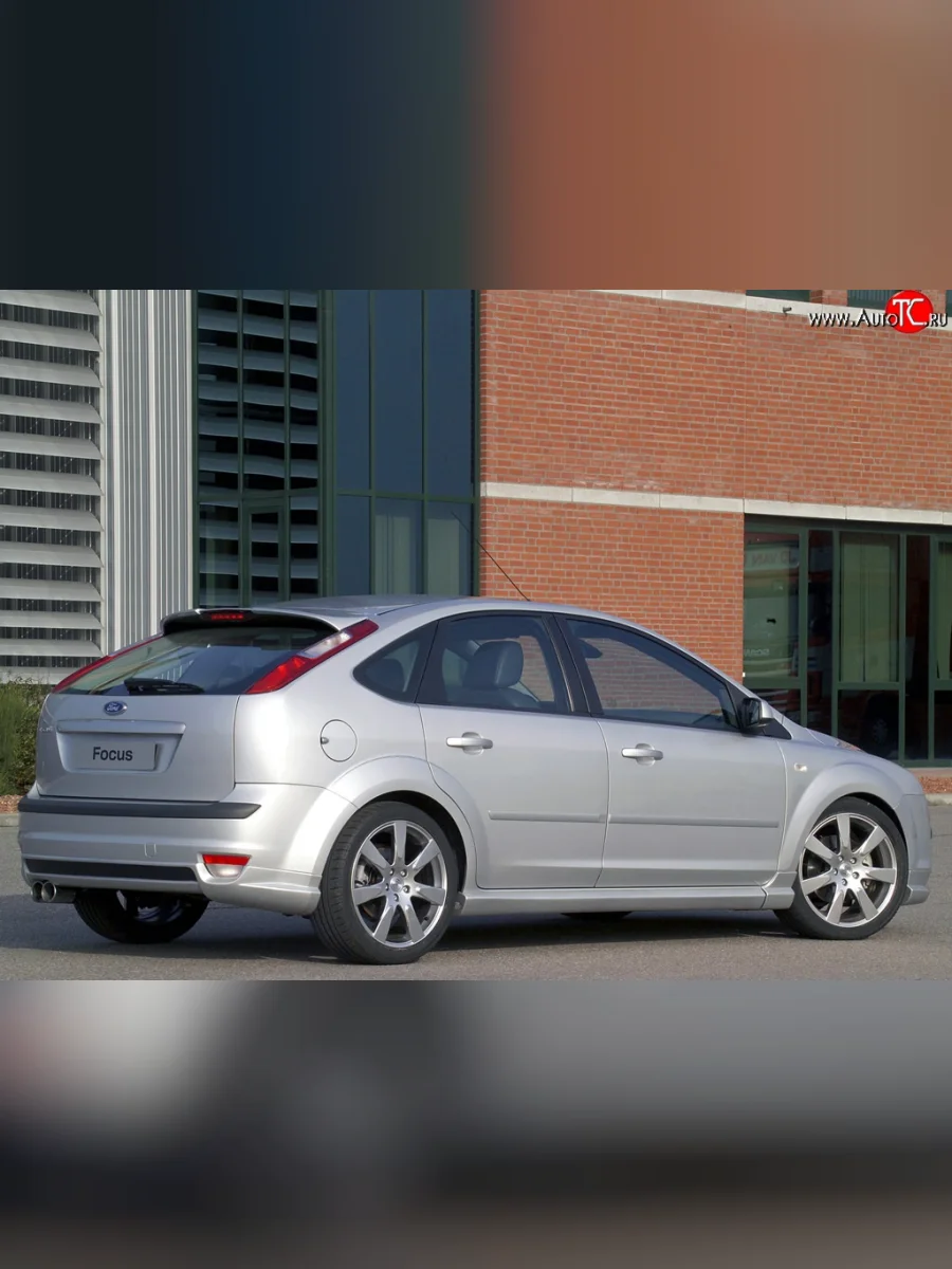 Накладка заднего бампера MS Ford Focus 2 хэтчбэк 3 дв. дорестайлинг (2004-2007) (Неокрашенная)  с доставкой в г. Керчь