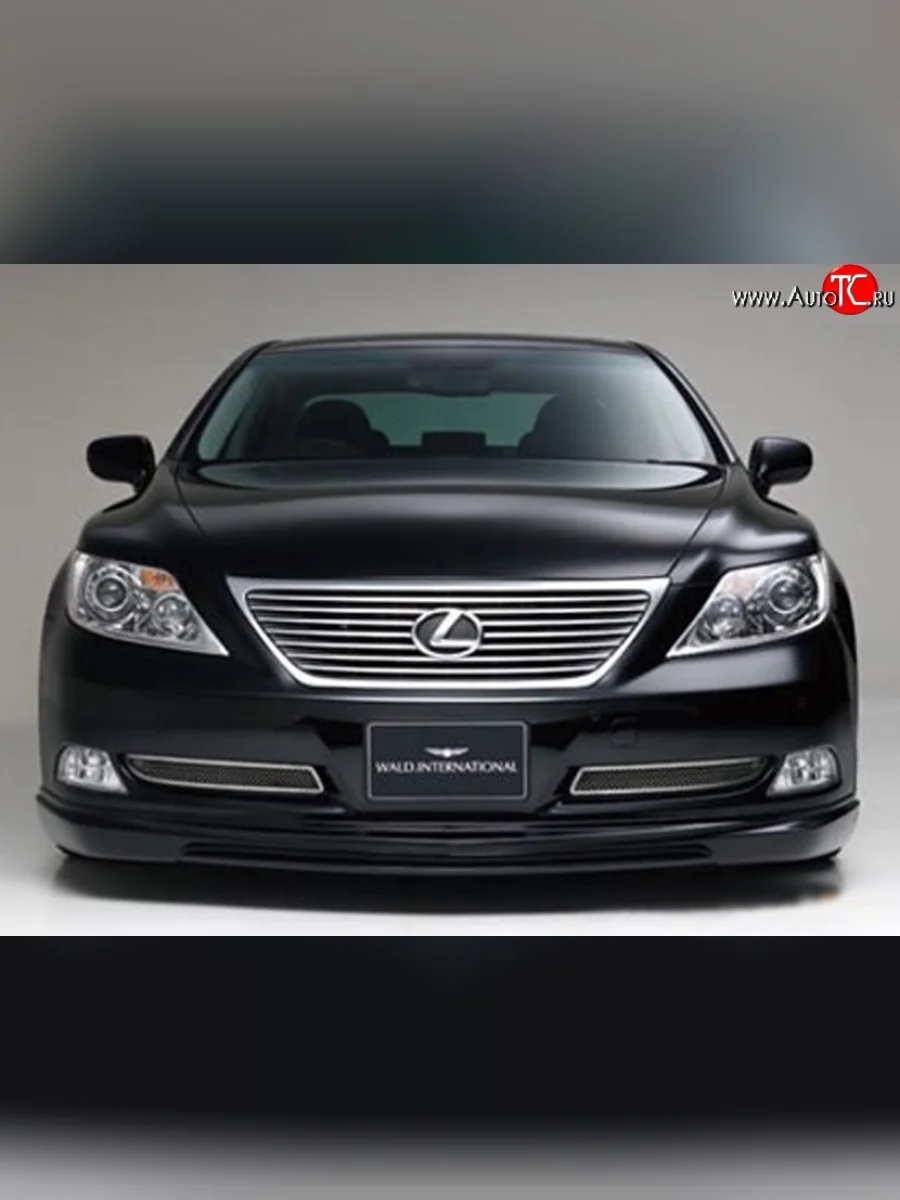Накладка переднего бампера Wald Lexus LS460 XF40 дорестайлинг (2006-2009) (Неокрашенная)  в Керчи Республика Крым