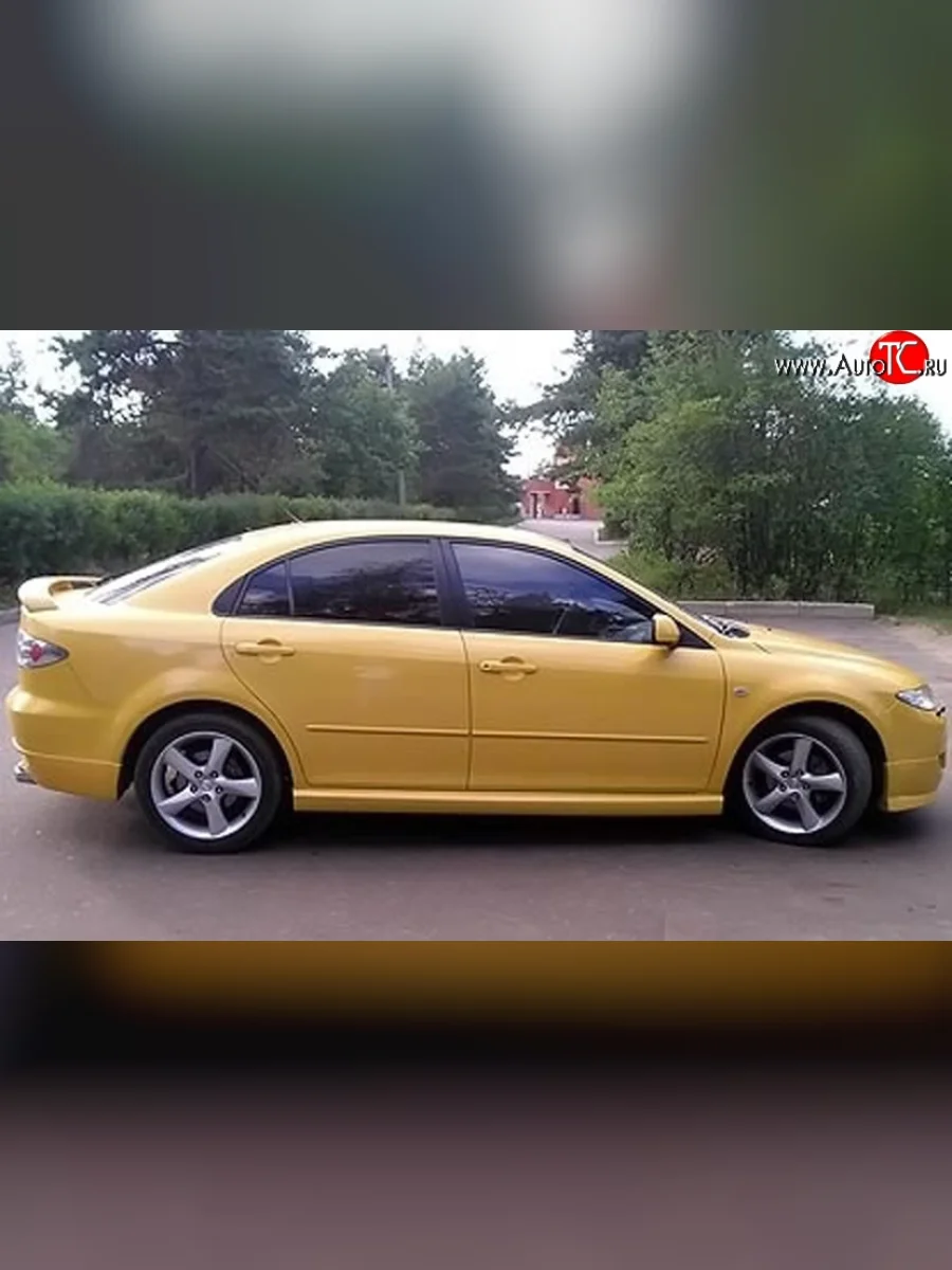 Пороги накладки AERO Mazda 6 GG лифтбэк дорестайлинг (2002-2005) (Неокрашенные)  с доставкой в г. Керчь