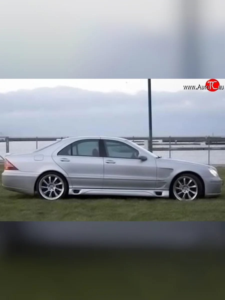 Пороги накладки Lorinser F-01 Mercedes-Benz S class W220 (1998-2005) (База: стандартная, Неокрашенные)  в Воронеже Воронежской области