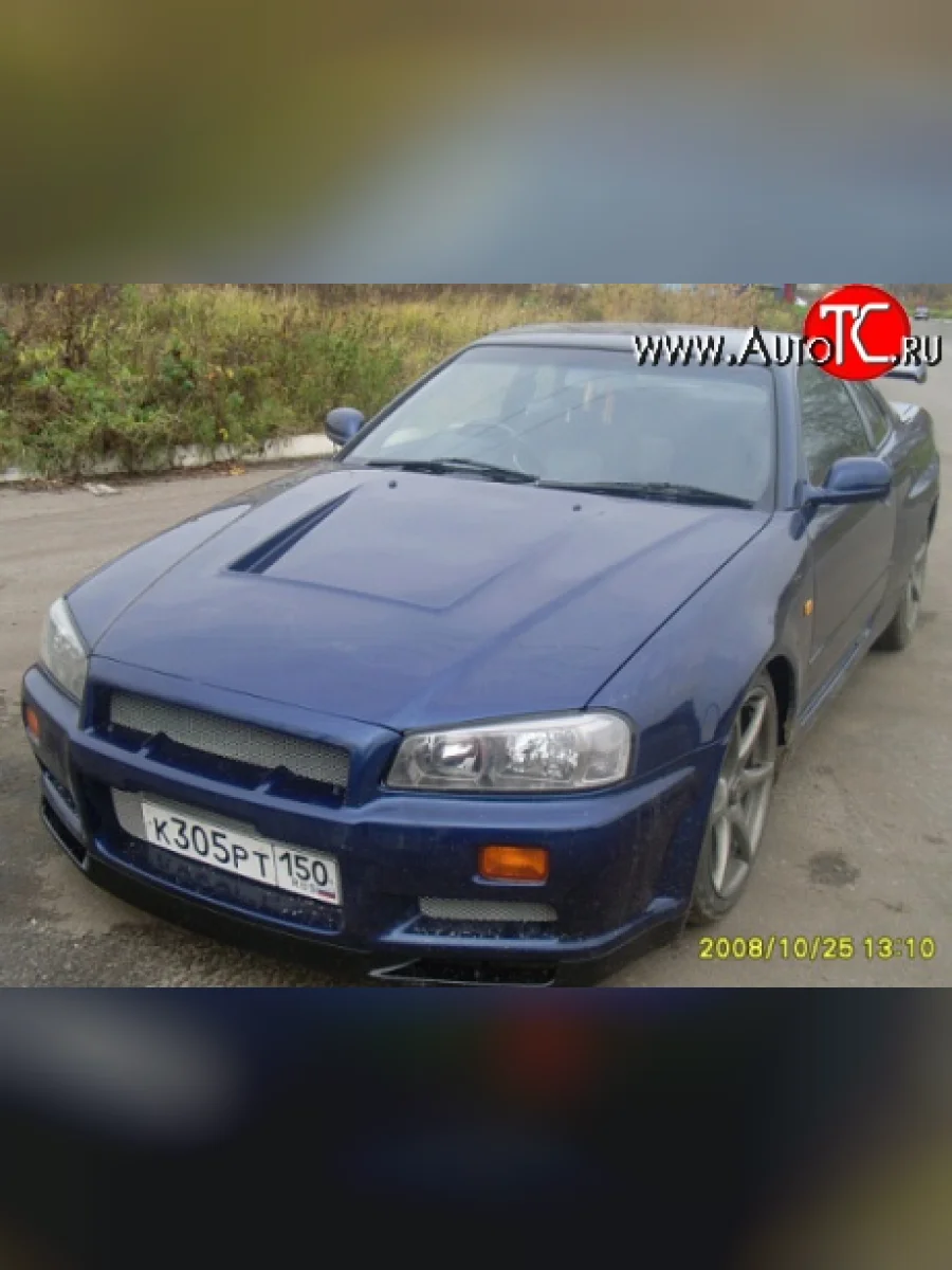 Пластиковый капот GTR Nissan Skyline R34 (1999-2002) (Неокрашенный)  в Керчи Республика Крым