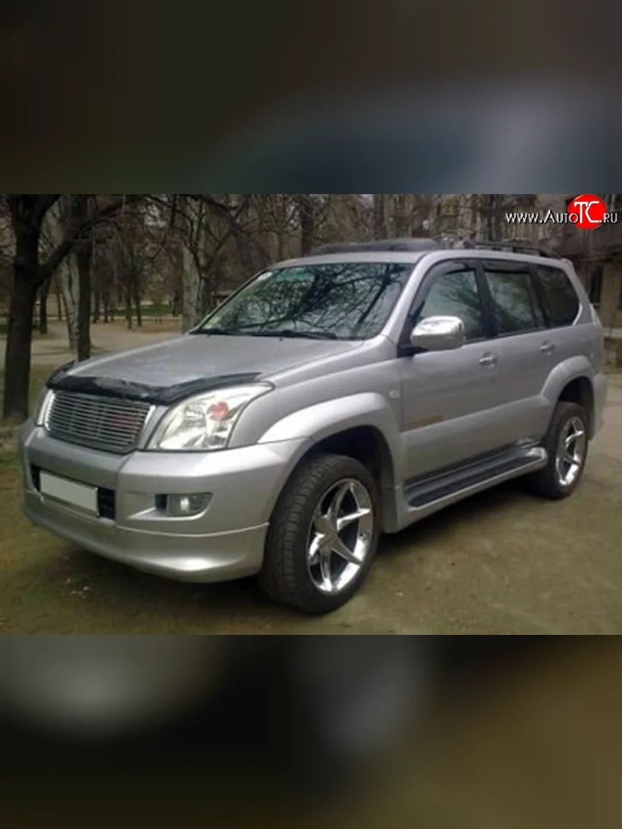 Накладка переднего бампера Original Design Toyota Land Cruiser Prado J120 (2002-2009) (Неокрашенная)  в Самаре Самарской области